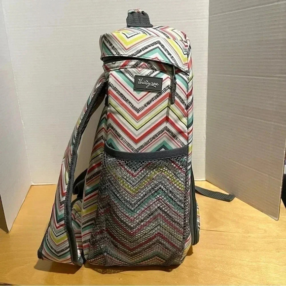 Thirty One Party Punch Backpack Sling Camera Diaper Bag One Shoulder Chevron - Picture 2 of 13